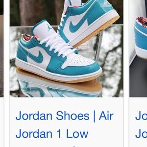 Barcelona Jordan’s  - Teal and White 9 men